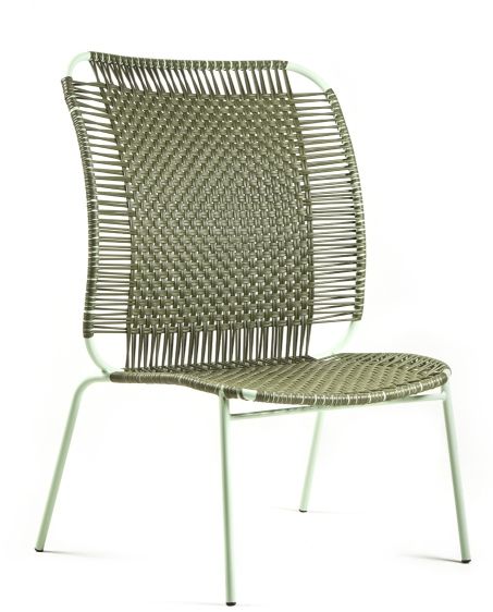 Cielo Lounge Chair High Lounge Chair High Outdoor ames Olive green - Pastel green