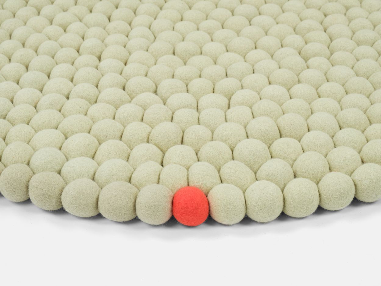 Big One Round Felt carpet Ø 200 cm myfelt Green beige