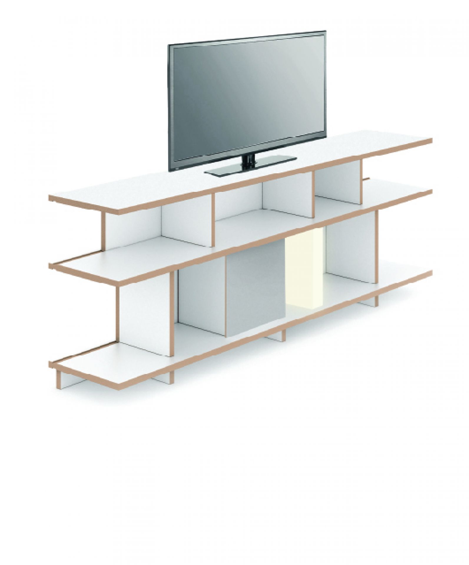 Stell shelf add-on module low Tojo