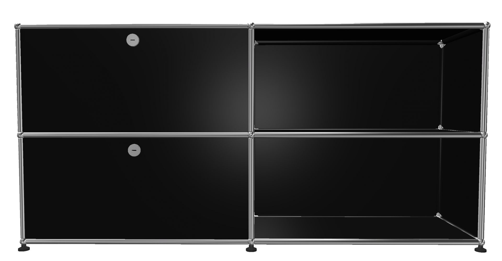 USM Haller Sideboard 2 Open / 2 Flaps left Graphite black - FAST DELIVERY