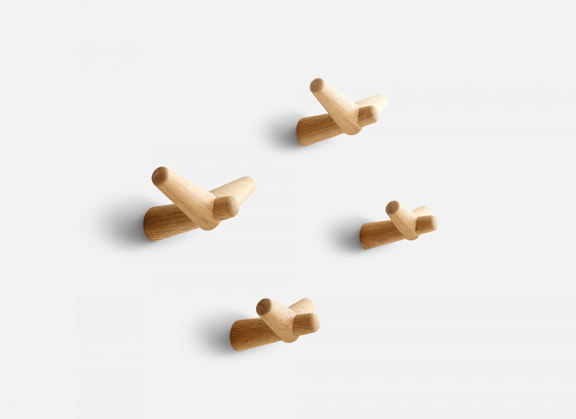 Tail Wing Hook Black Painted Birch Woud SINGLE PIECES
