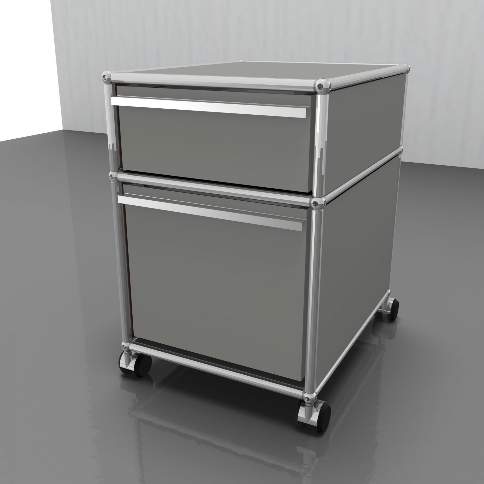 Leather cover for USM Roll container 50x39,5 cm Leather on Top Petrol
