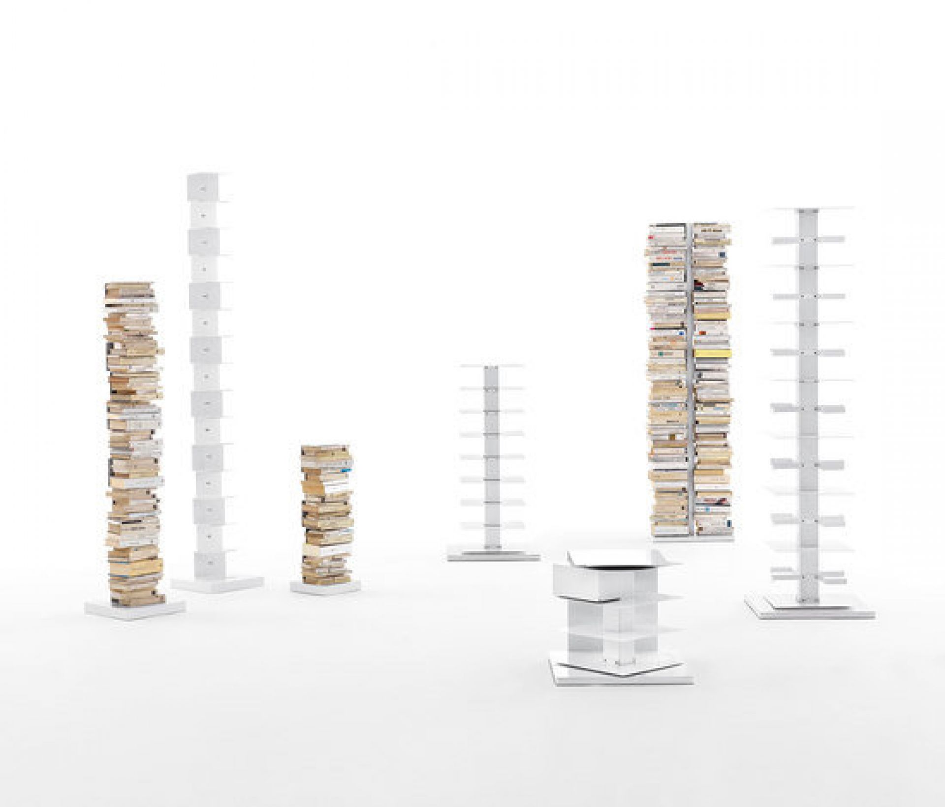 Ptolomeo x4 Kit C Rotating Books / CD Column 110 White Opinion Ciatti