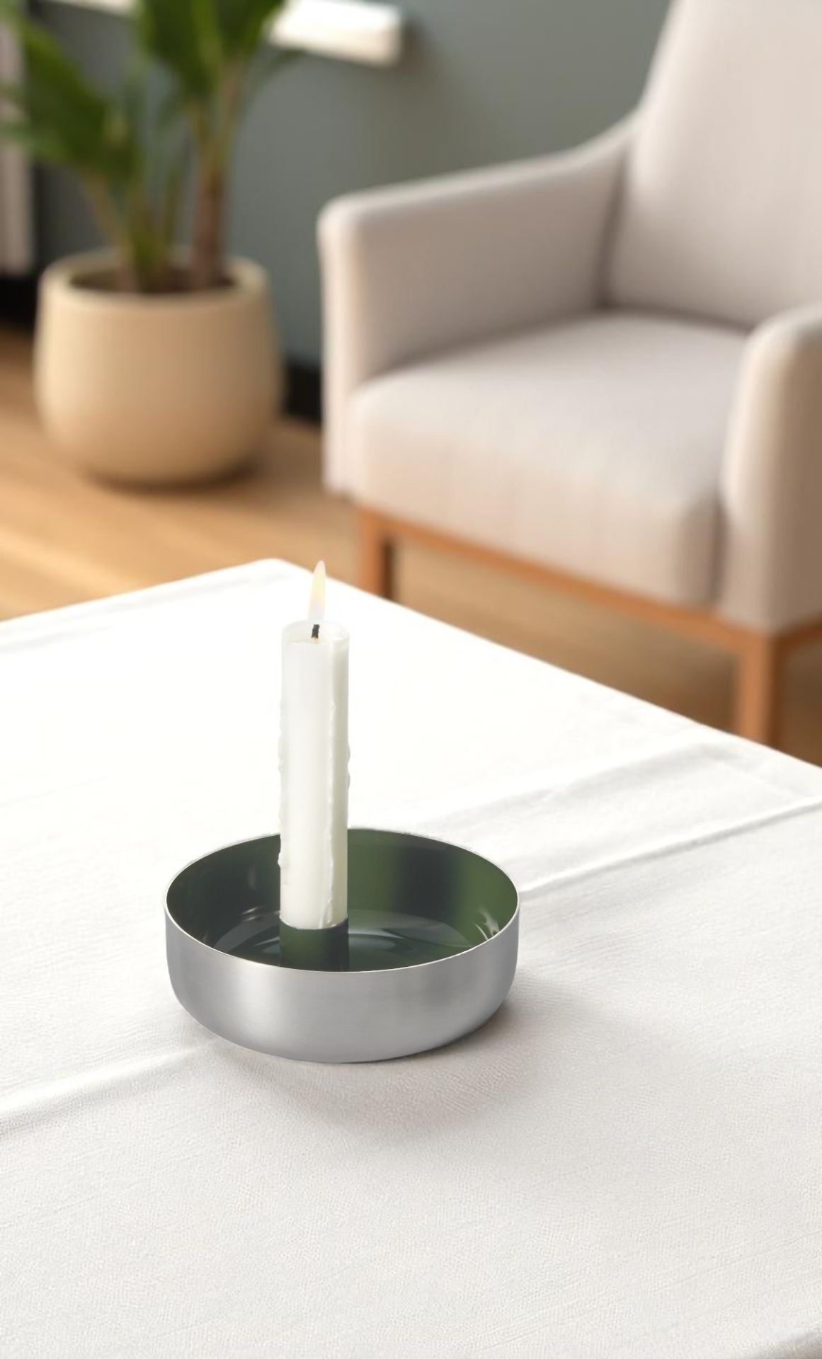 Biel 1 candle bowl steel Philippi