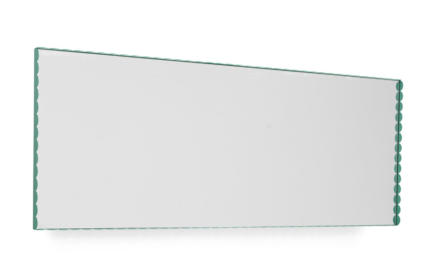 Arcs Mirror Rectangle Green/Burgundy Hay