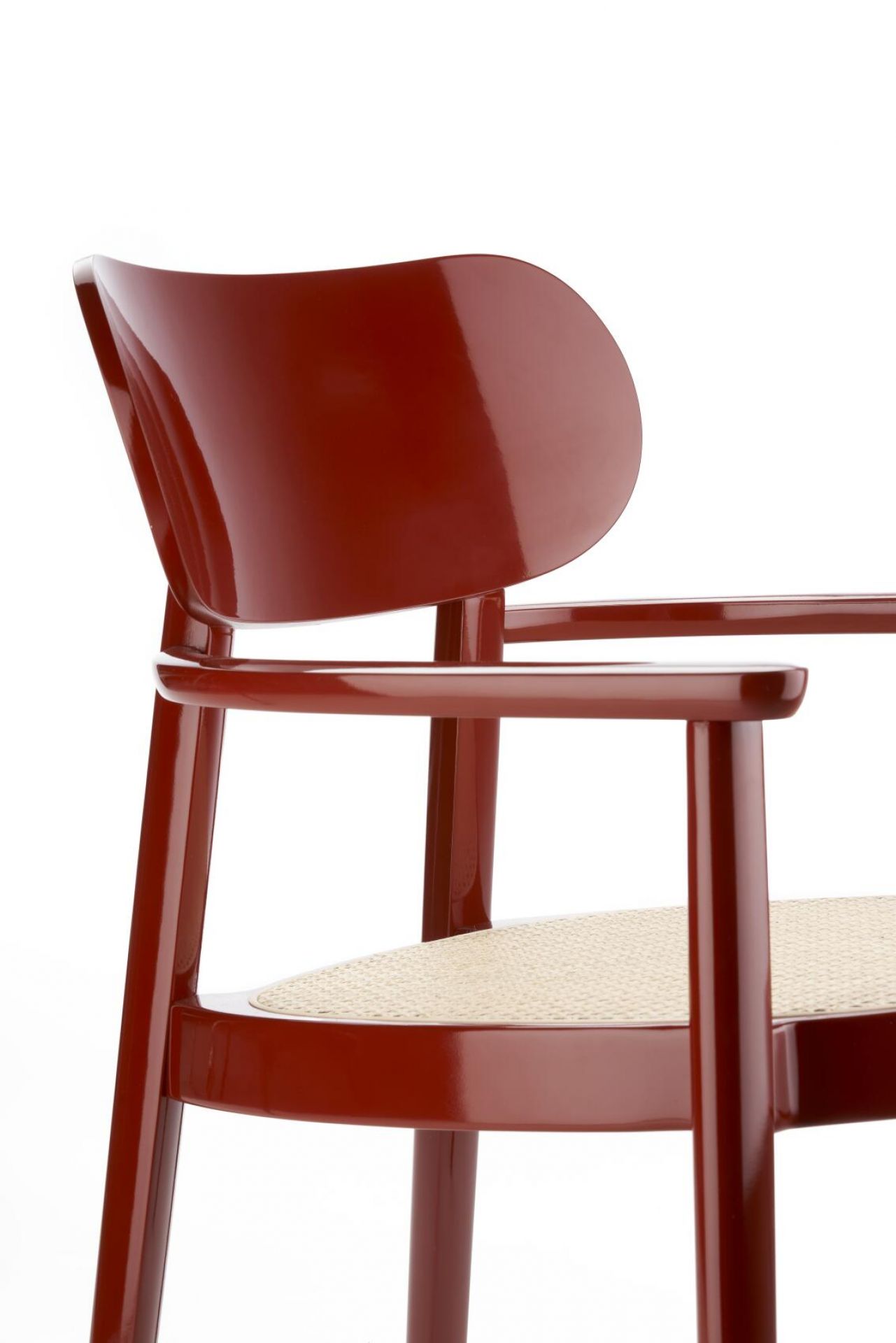 Wooden armchair with armrests 119 F high gloss Thonet