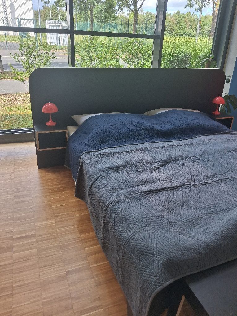 VALENTINA Bed 180x200 cm BLACK The whole life EXHIBIT PIECE
