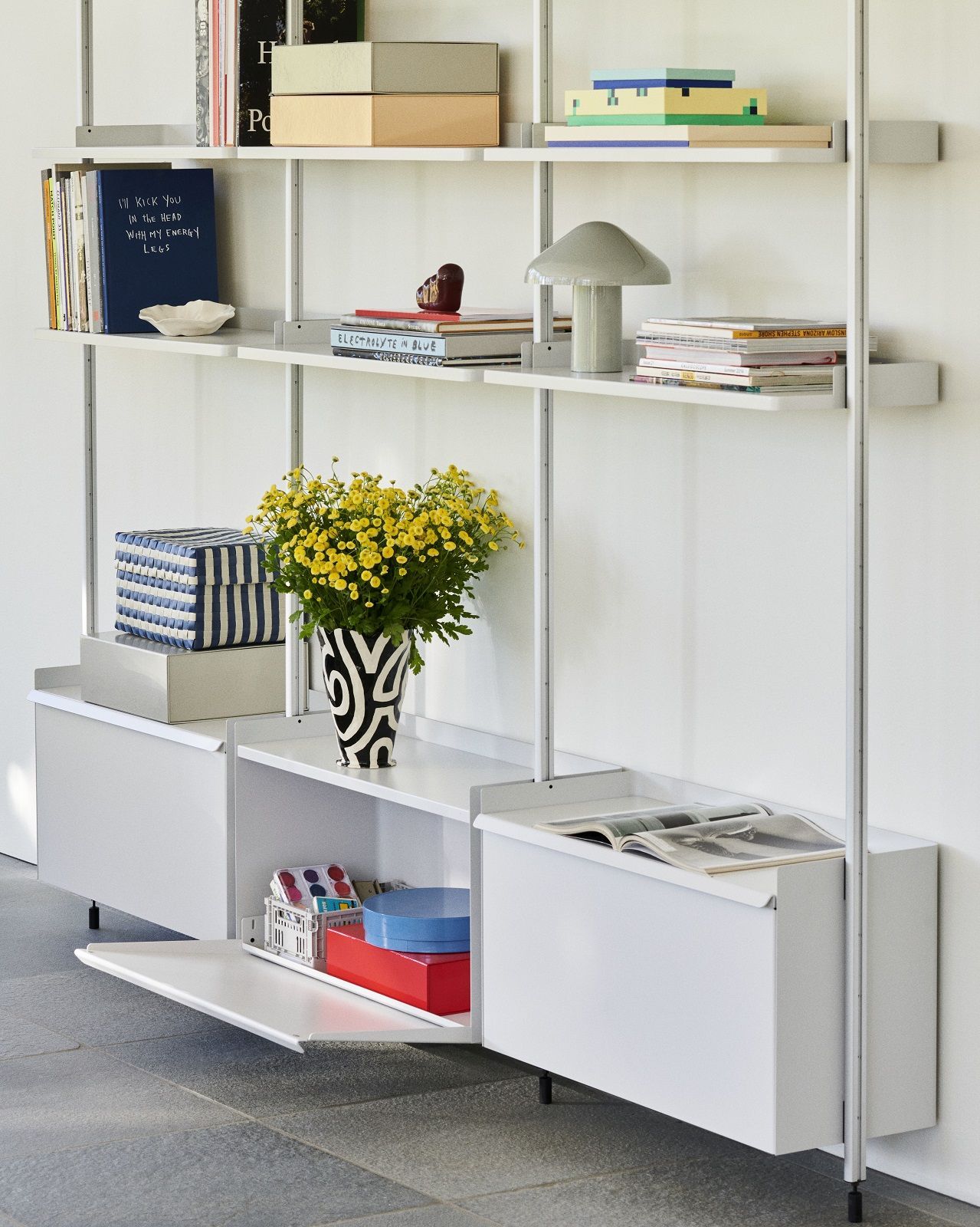 Pier System 1041 1 Column Shelf / Wardrobe Hay