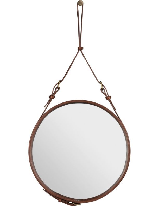 Adnet Circular Wall Mirror Tan Ø 45 cm Gubi