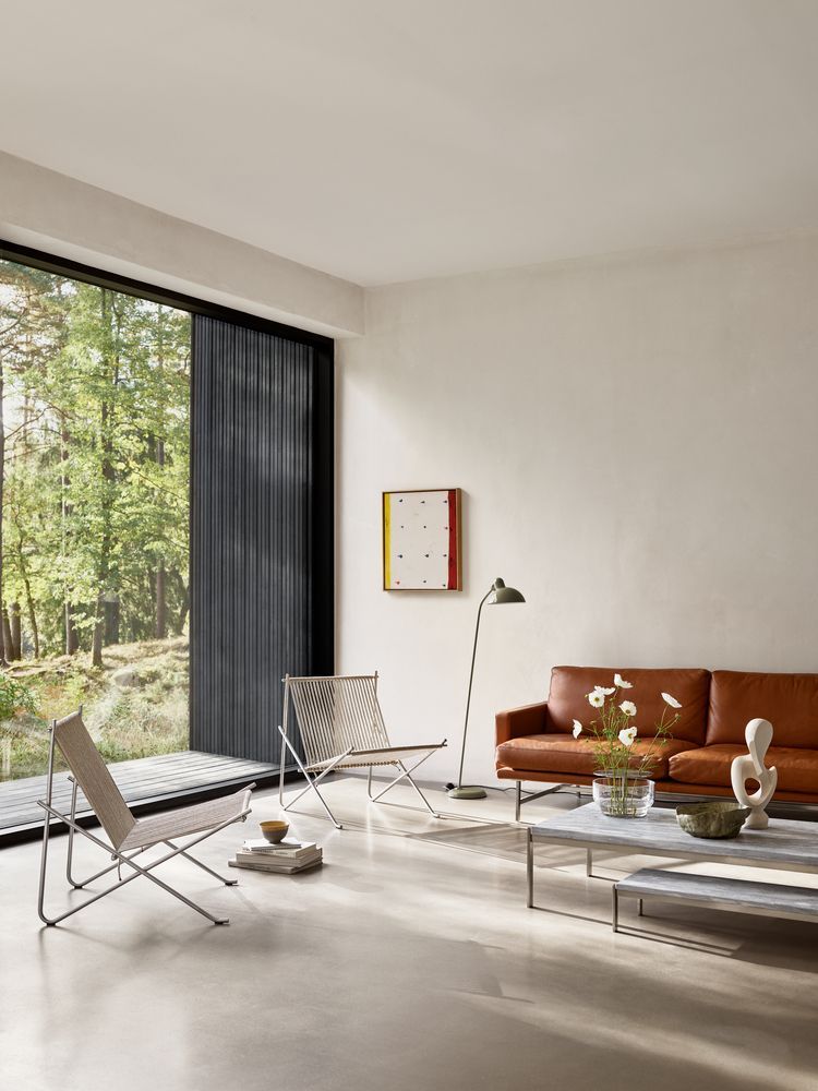 PK4 Lounge Chair Steel - Nature Fritz Hansen