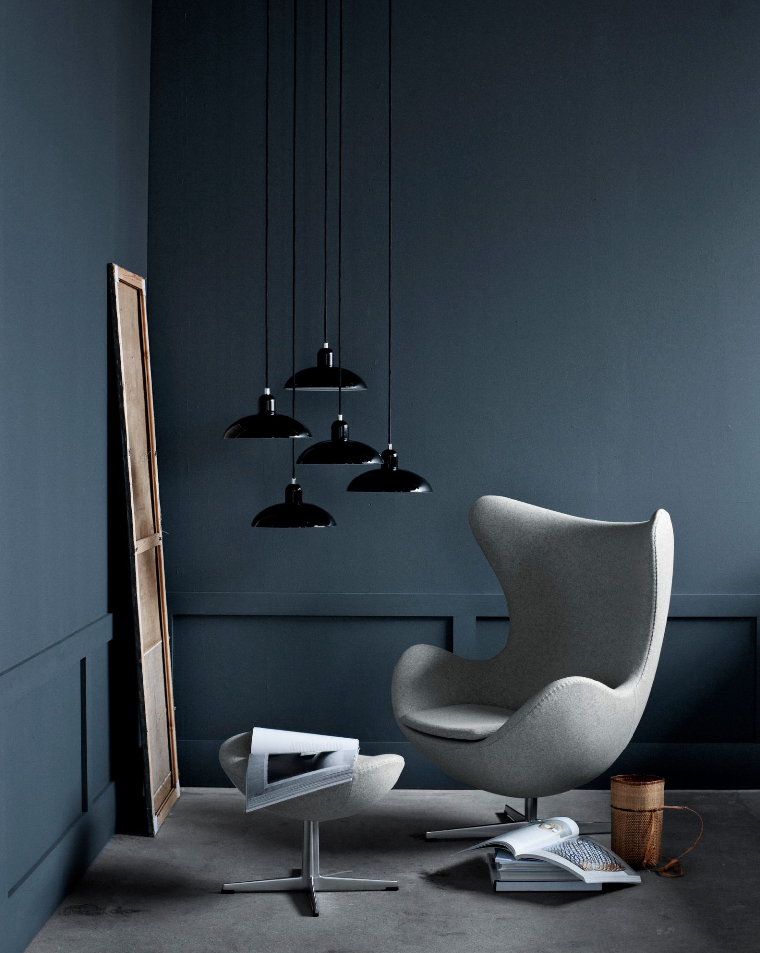 6631 P Pendant lamp BLACK MATT KAISER idell Fritz Hansen SINGLE PIECES
