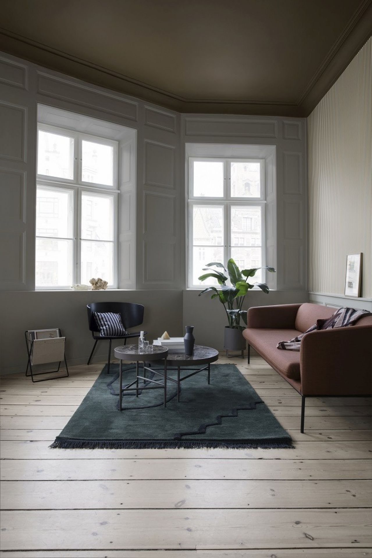 Marble Table Beistelltisch Ferm Living Black 40
