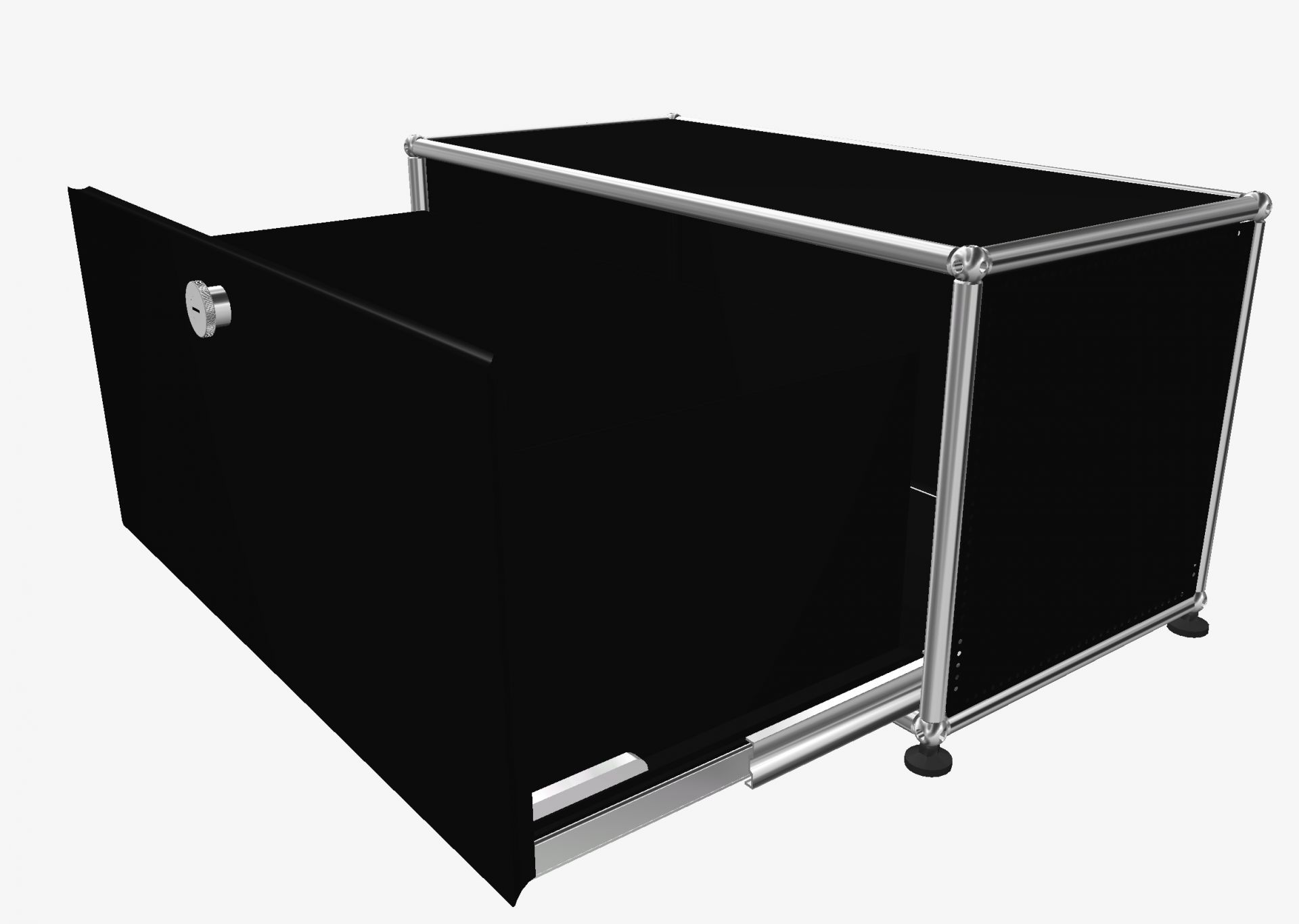 USM Haller Lowboard 1 Drawer Graphite black - FAST DELIVERY