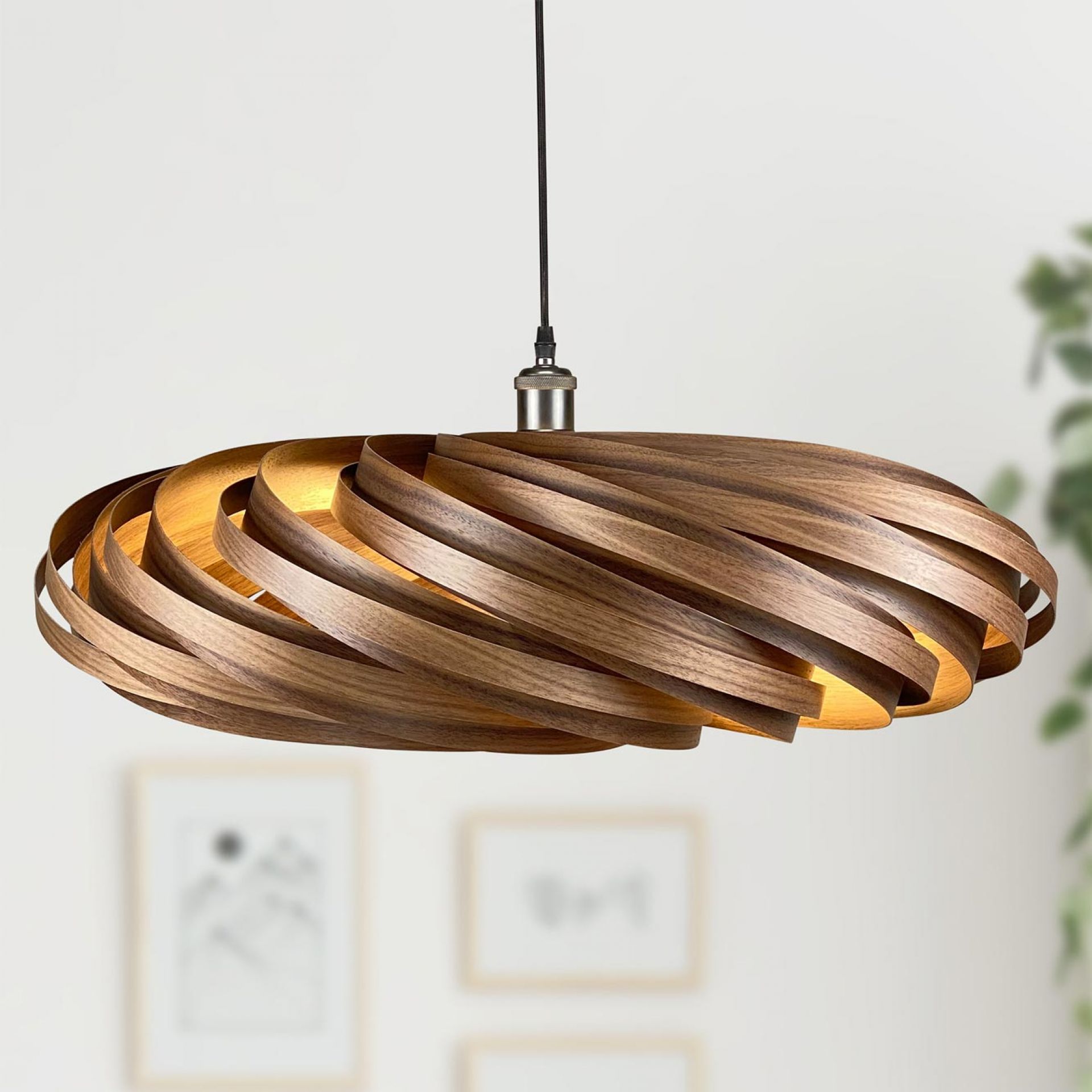 Veneria Pendant lamp Ø70 cm Walnut Gofurnit