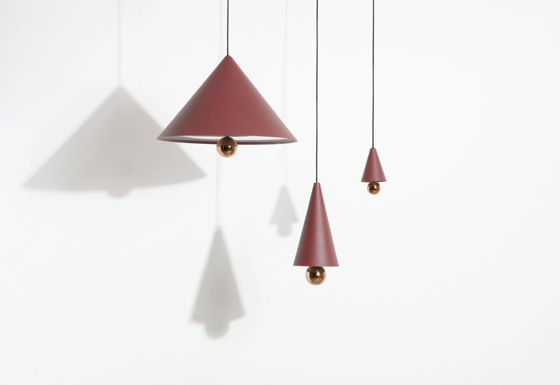 Cherry Pendant light Pendant lamp L Petite Friture Brown red