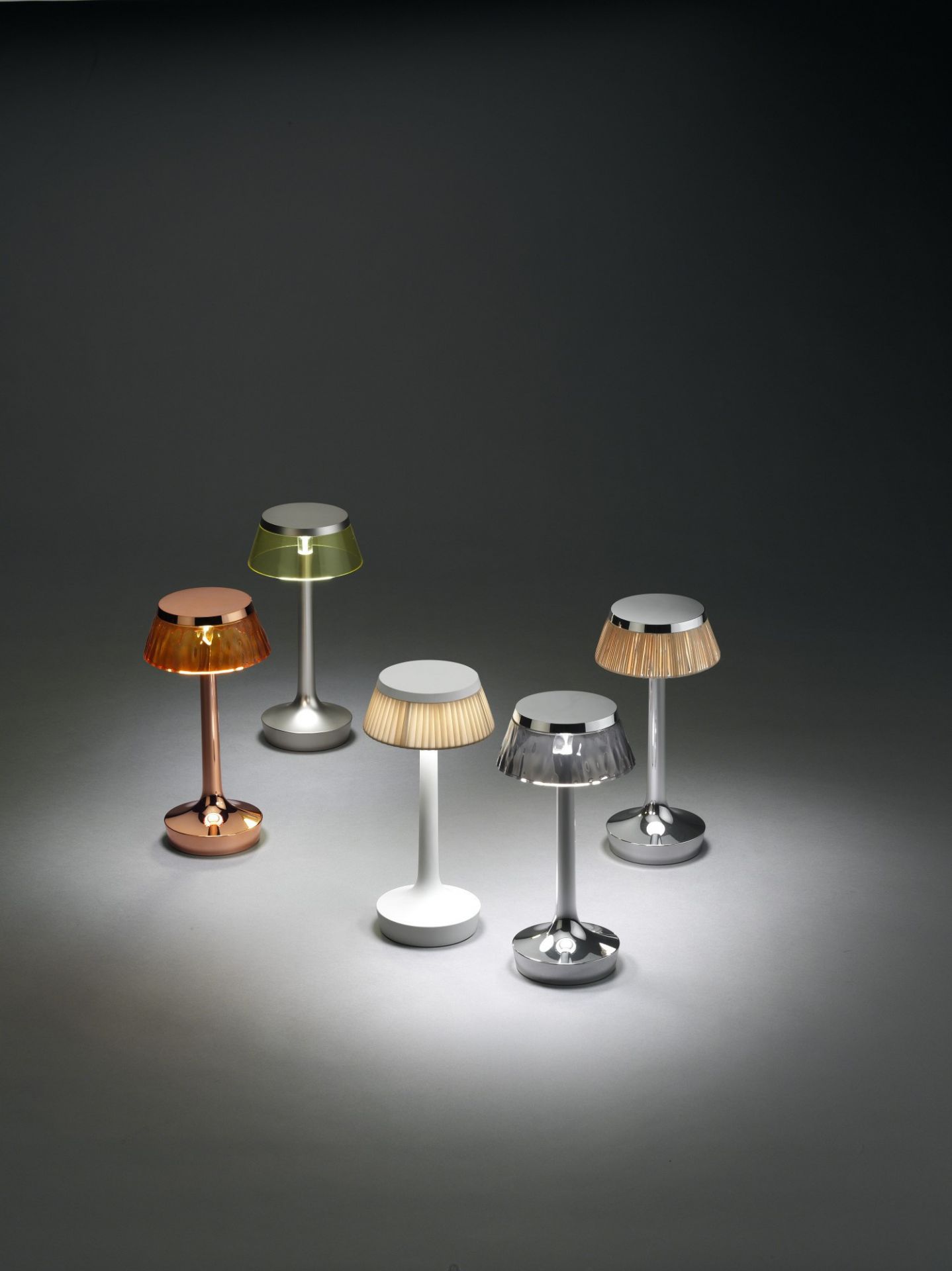 Bon Jour Unplugged Table Lamp CHROM Flos SINGLE PIECES