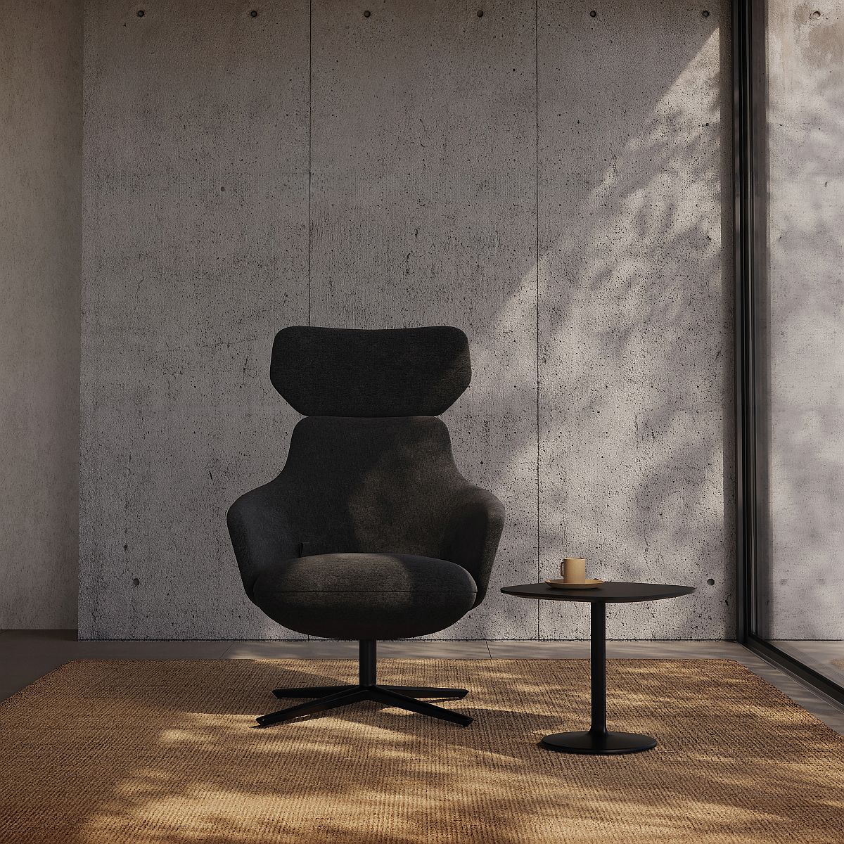 Calma BU2332 Lounge Chair swivel armchair Andreu World