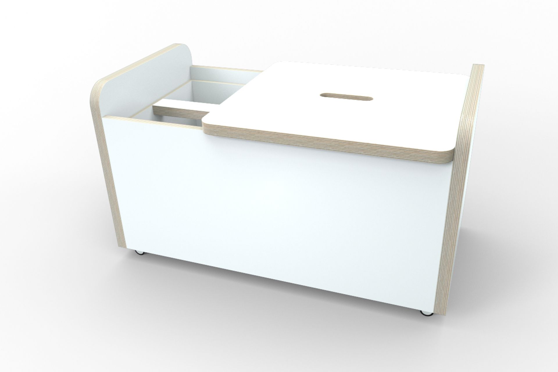 Growing Table Rolling Box Chest Pure Position
