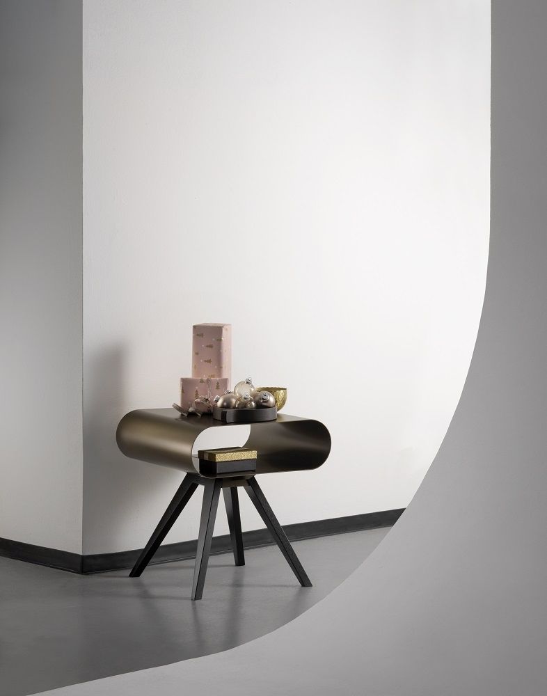 LO 12 Side table with shelf / Bedside table Müller Möbelfabrikation