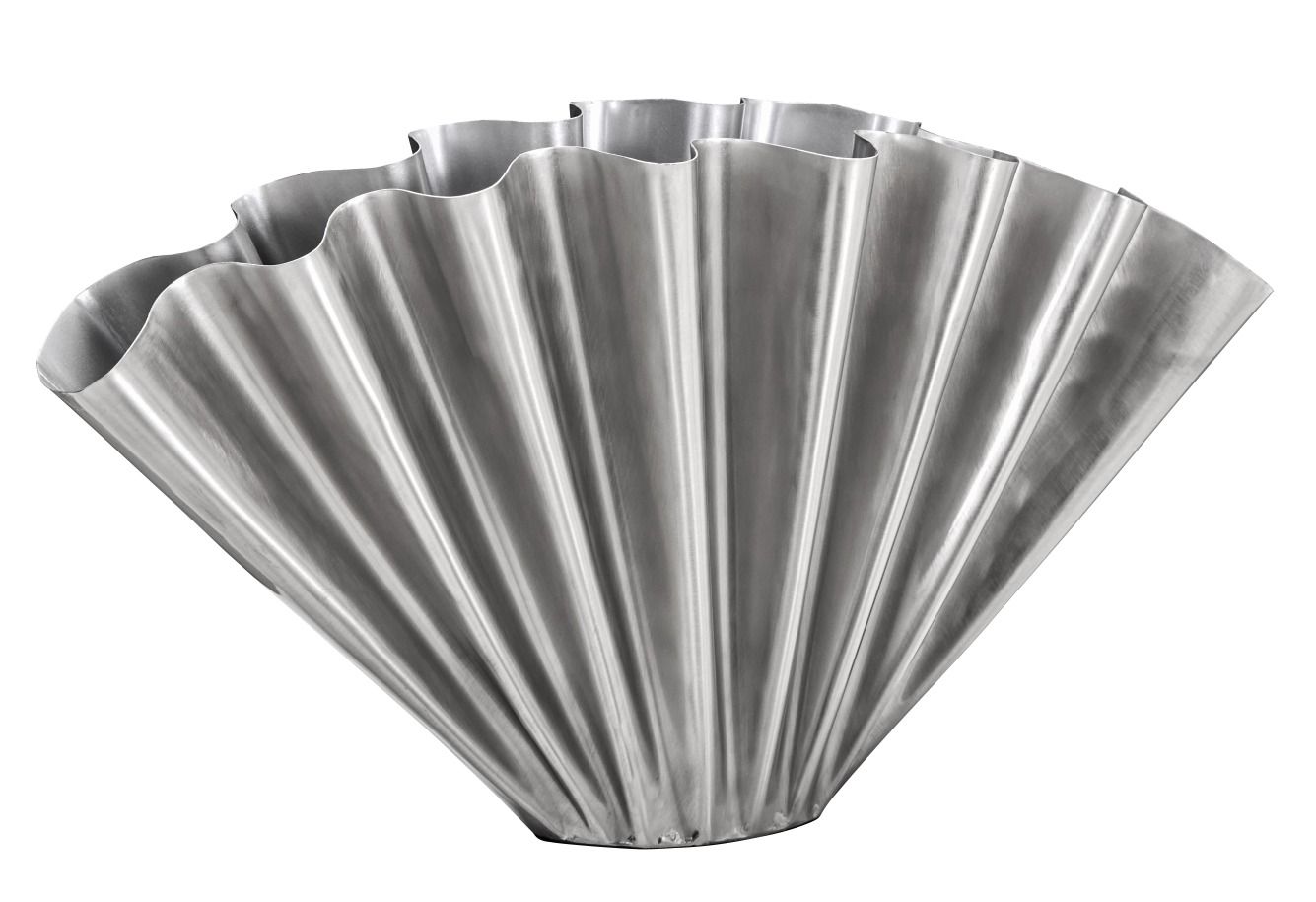 Vase HDFlood Wide Brushed Silver Finish house doctor 