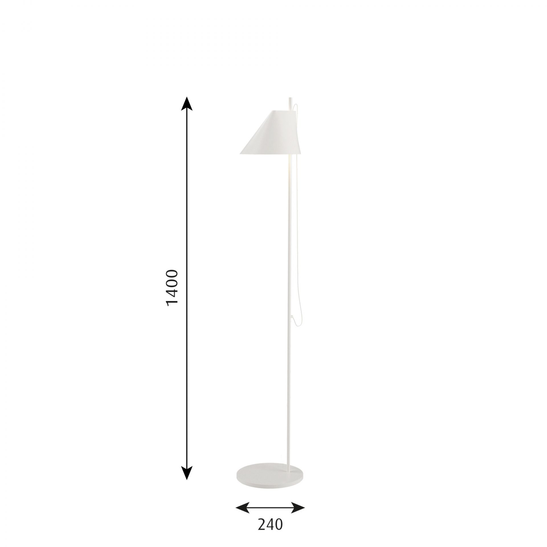 Yuh LED Floor Lamp Louis Poulsen White