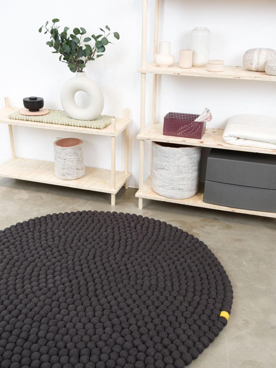 Big One Round Felt carpet Ø 160 cm myfelt Anthracite