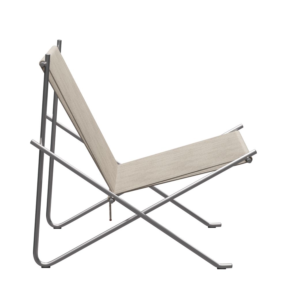 PK4 Lounge Chair Steel - Nature Fritz Hansen