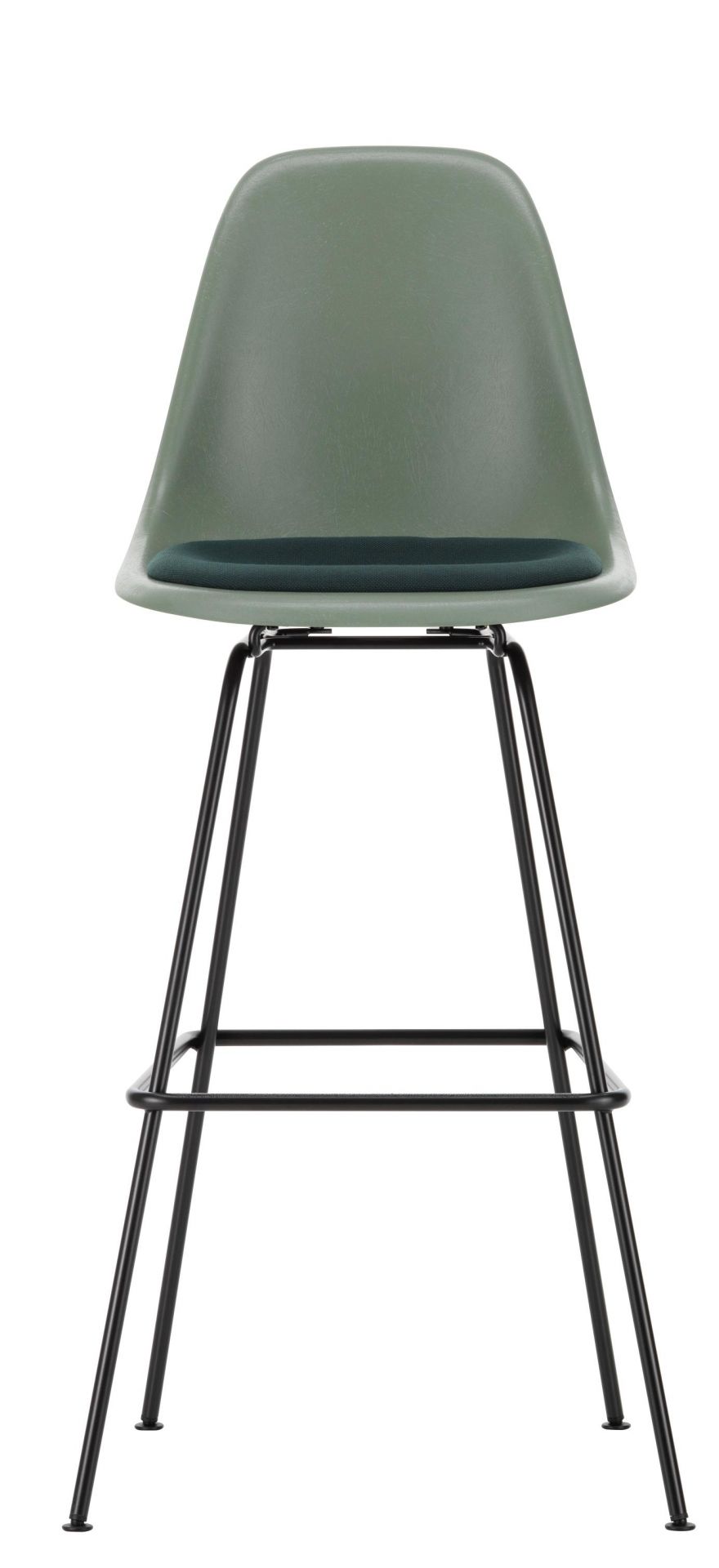 Eames Fibreglass Bar Stool High Bar stool with seat cushion Vitra 