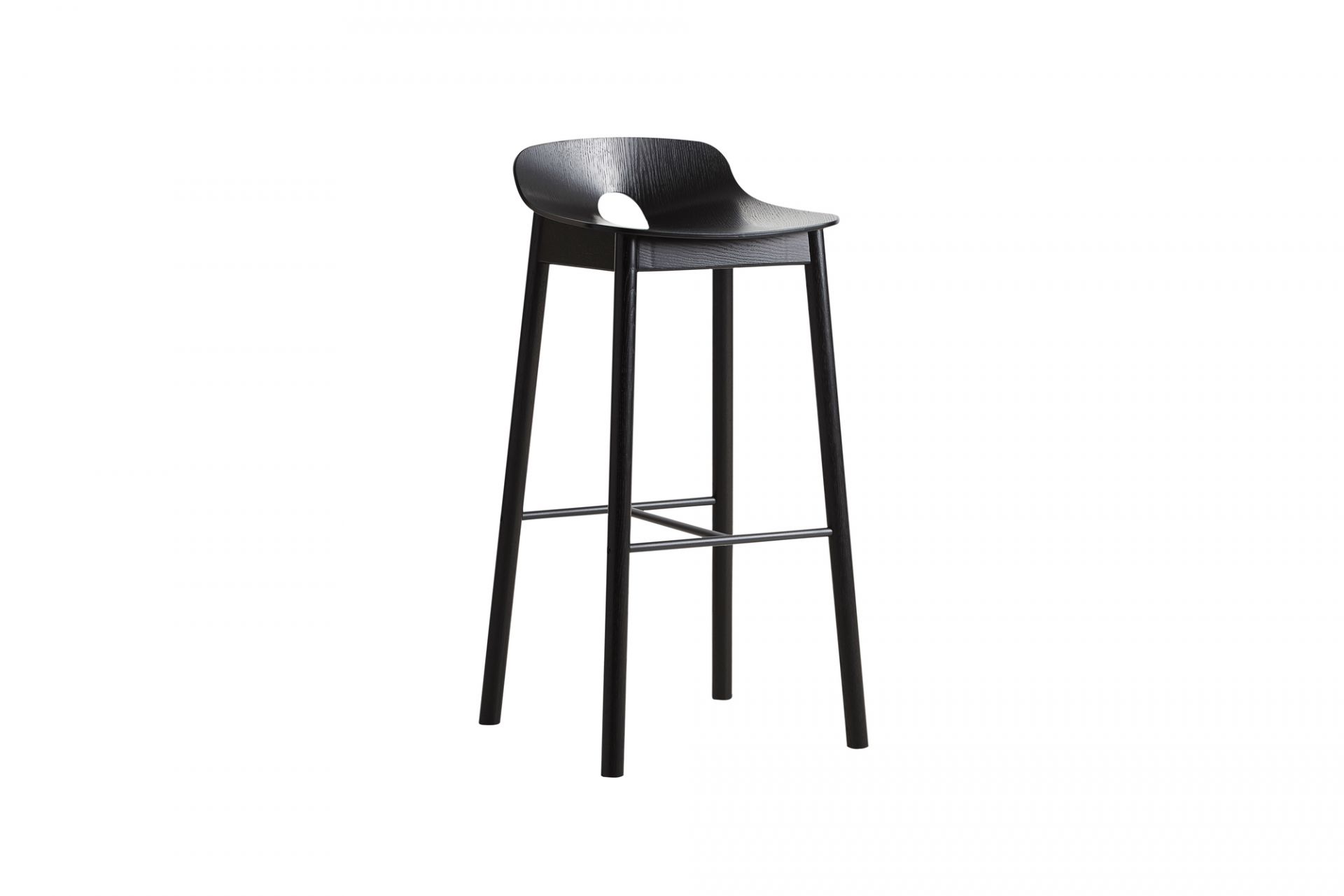 Mono Barstool Black Painted Ash Woud