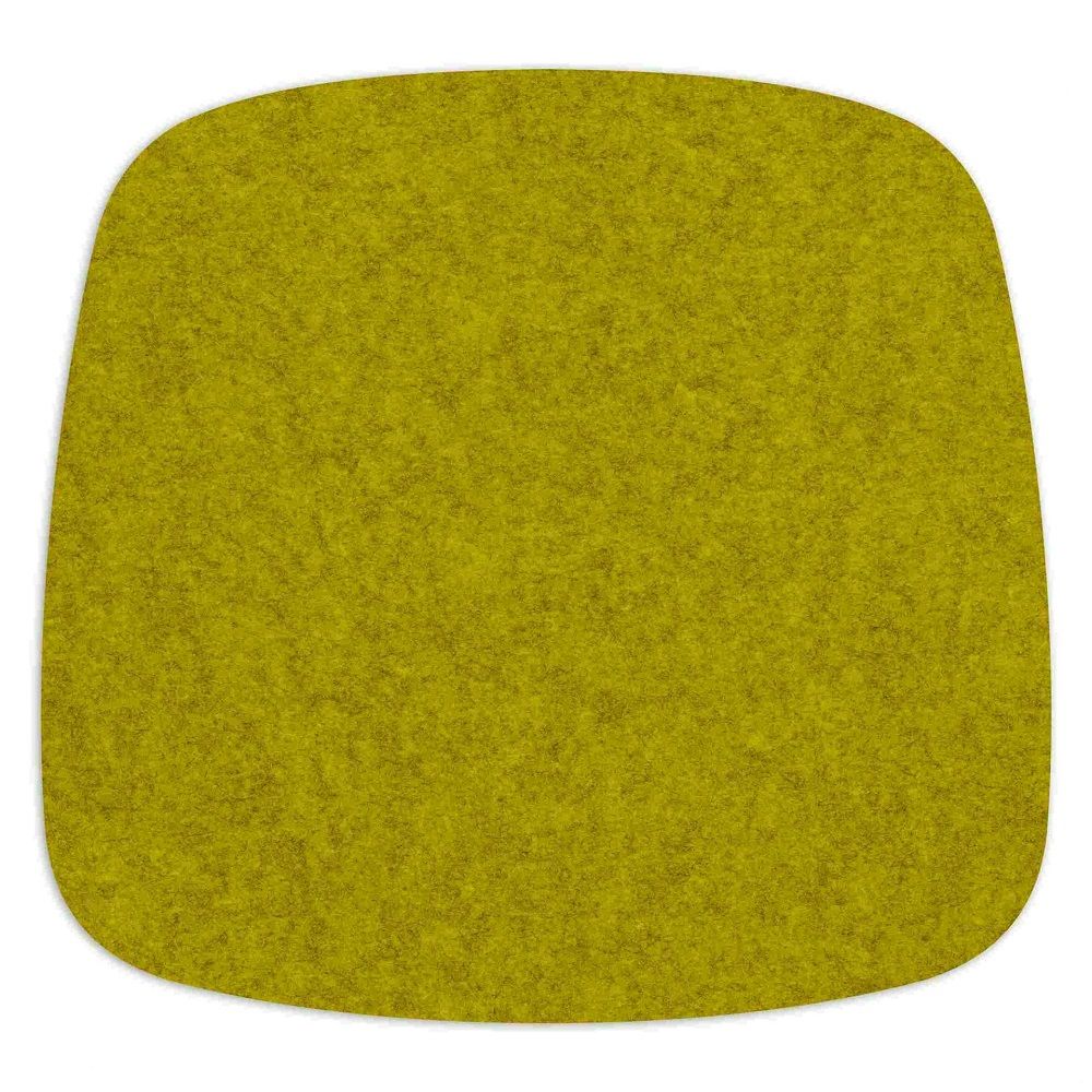 Moosgrüne Filz Sitzauflage für Eames Plastic Chair, passend für DSR, DSW und DSX Modelle.