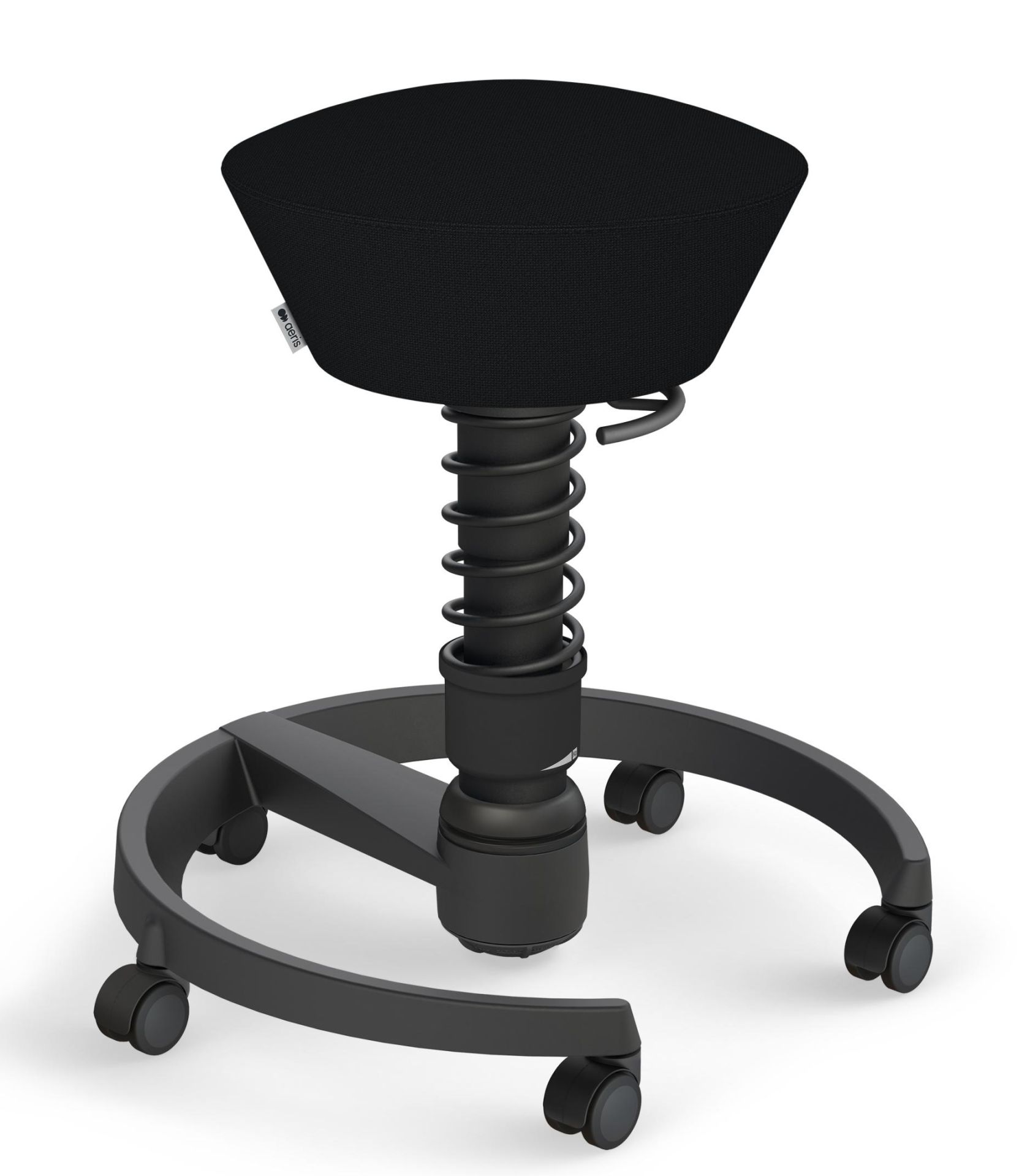 Swopper Black Stool on castors Aeris special offer model 