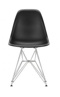 Eames Plastic Side Chair DSR Chair Vitra Chrome Deep Black