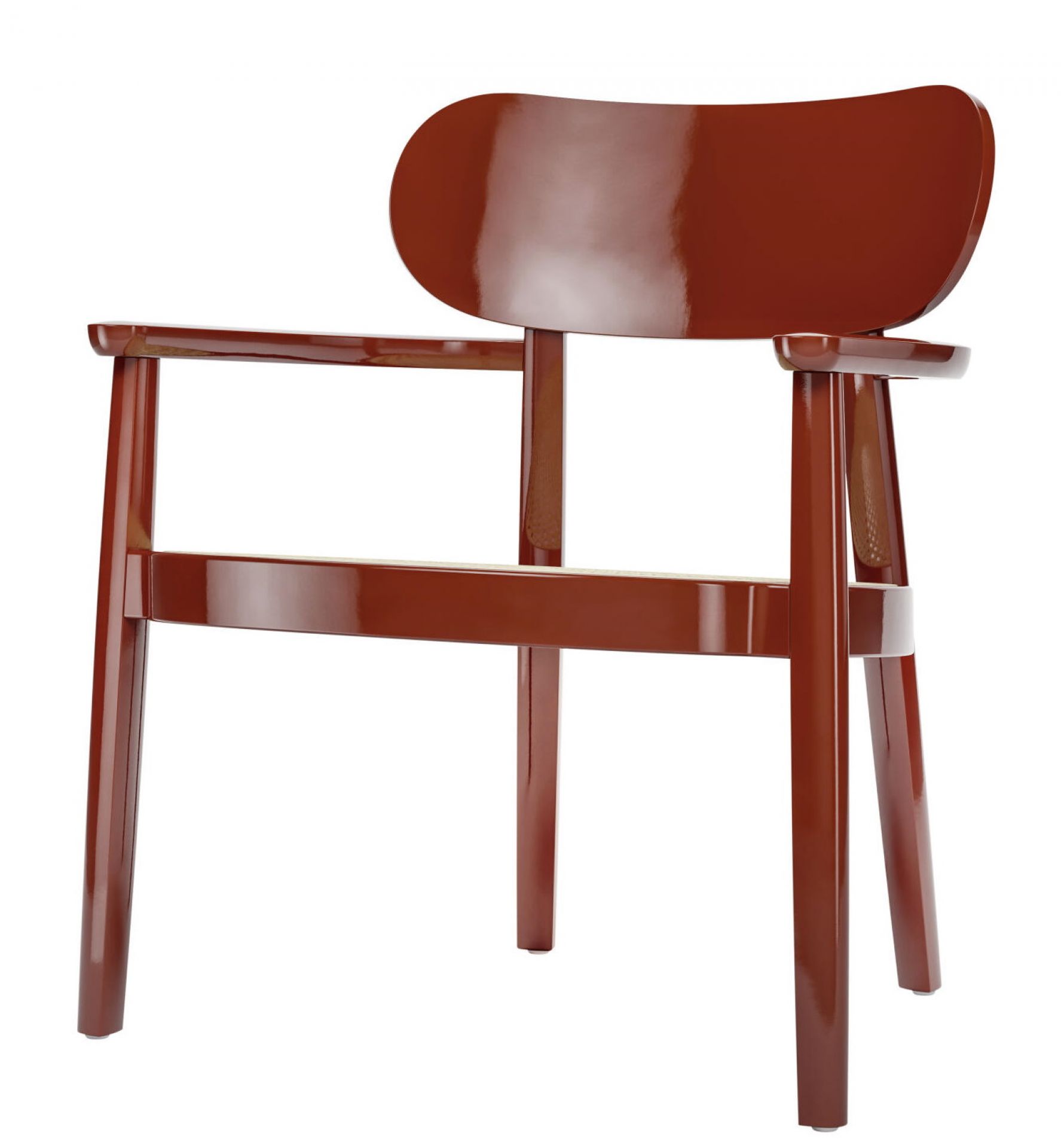 Wooden armchair with armrests 119 F high gloss Thonet