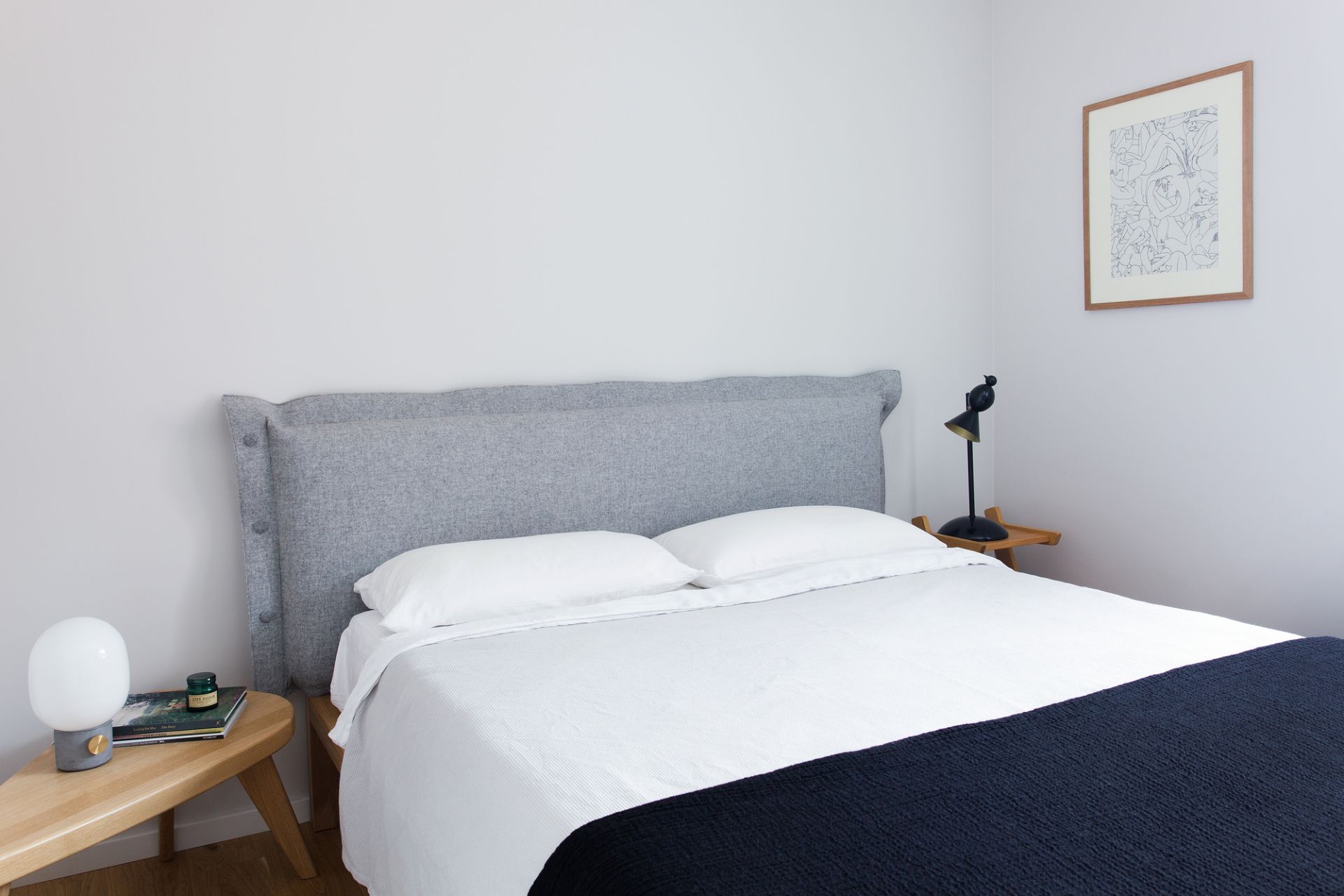 Pure bed upholstery for headboard 180 x 200 cm Velito light gray Hans Hansen