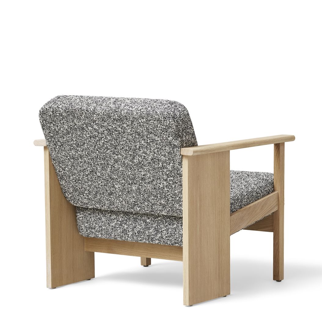 Block Lounge Armchair white oiled Form & Refine 