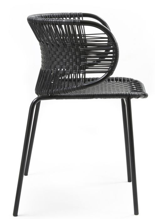Cielo Stacking Armchair Stackable Armchair Outdoor ames Black - Black