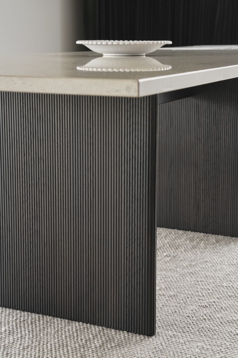 Cabin Square Table Dining Table Jura Grey Blue/Dark Oak Vipp 