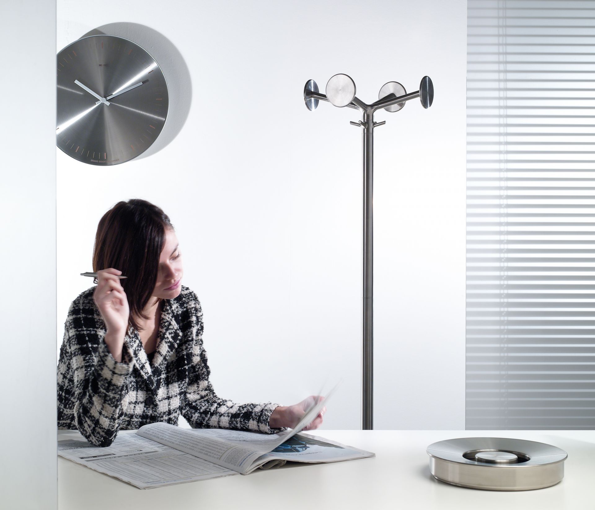 Orario Wall clock Stainless steel-without numbers Rexite SINGLE PIECES