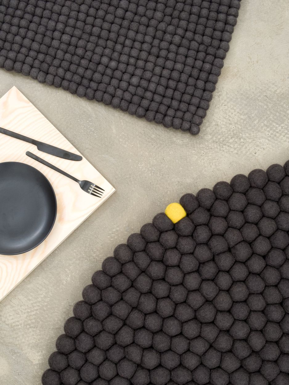 Big One Round Felt carpet Ø 160 cm myfelt Anthracite