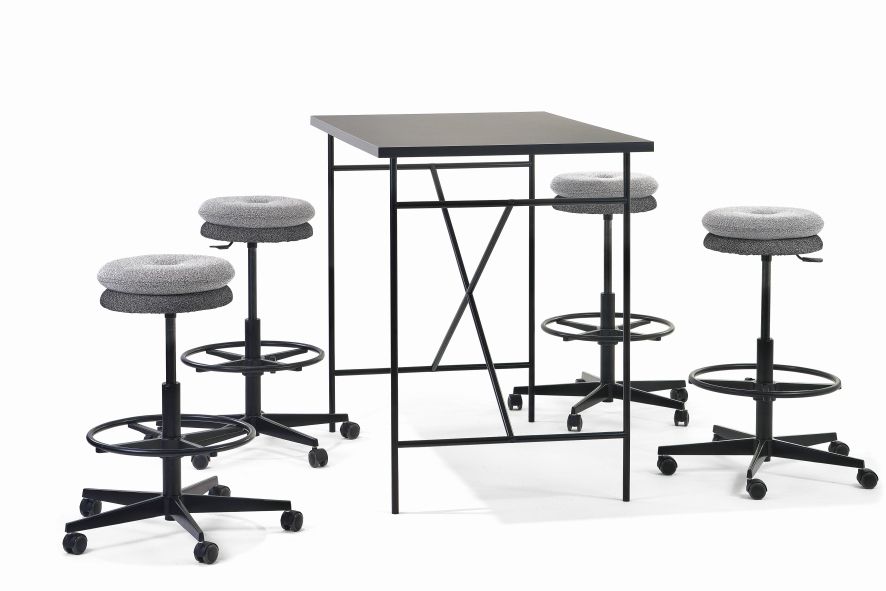 Mr. Round High Chair Adjustable Swivel stool Richard Lampert
