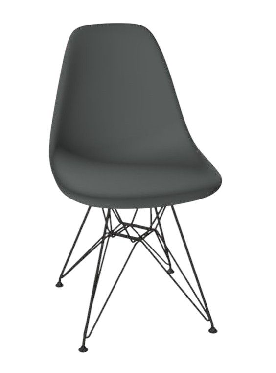Eames Plastic Side Chair DSR Chair Black / Granitgrey Vitra SINGLE PIECES