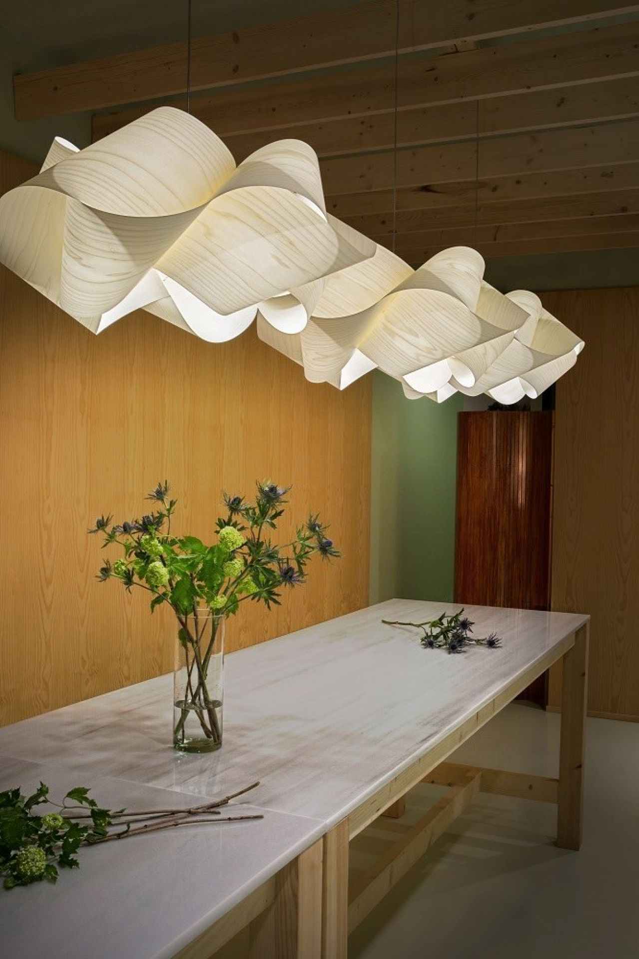 Swirl pendant light small ELFENBEINWEISS / SUSPENSION NICKEL LZF Lamps SINGLE PIECES
