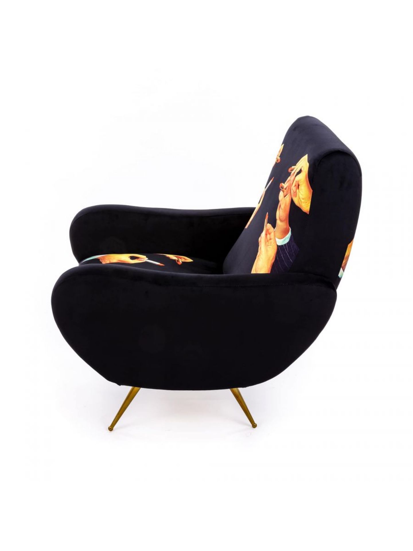 Toiletpaper armchair Lipsticks black Seletti Toiletpaper armchair Lipsticks black Seletti
