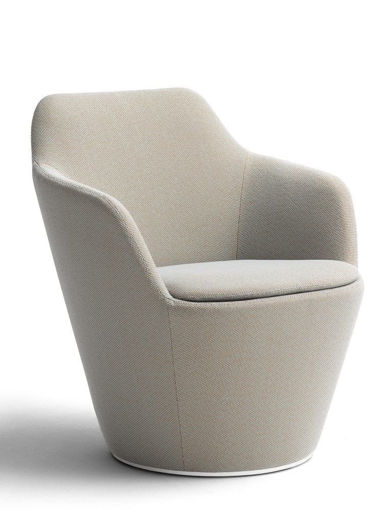 Flint Swivel Armchair with Plate Base Swivel Cor 
