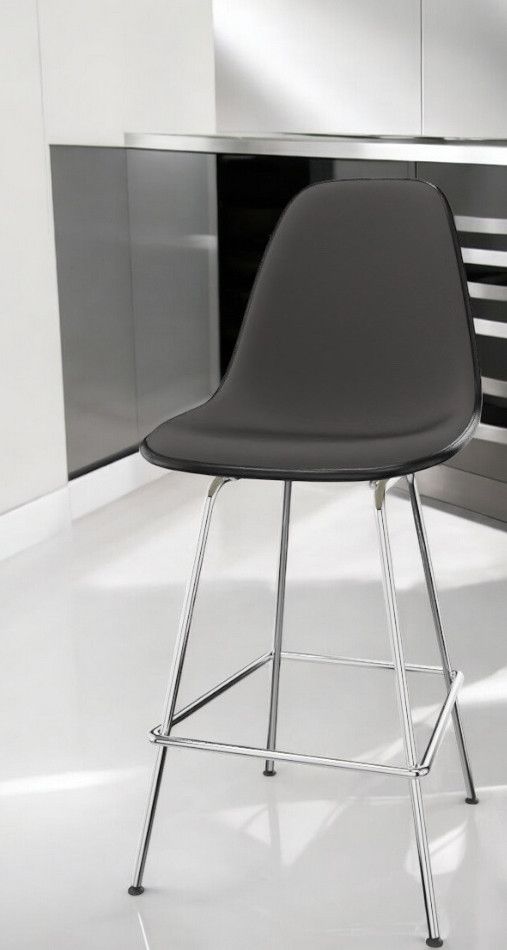 Eames Plastic Bar Stool Bar Stool Medium Fully upholstered Vitra 