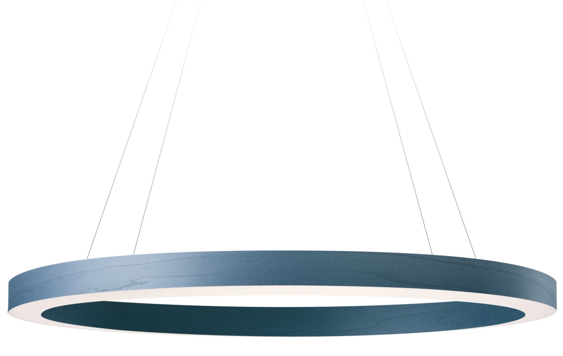 Blaue Oh!-Line Pendelleuchte von LZF Lamps, runde Hängelampe mit indirektem Licht.
