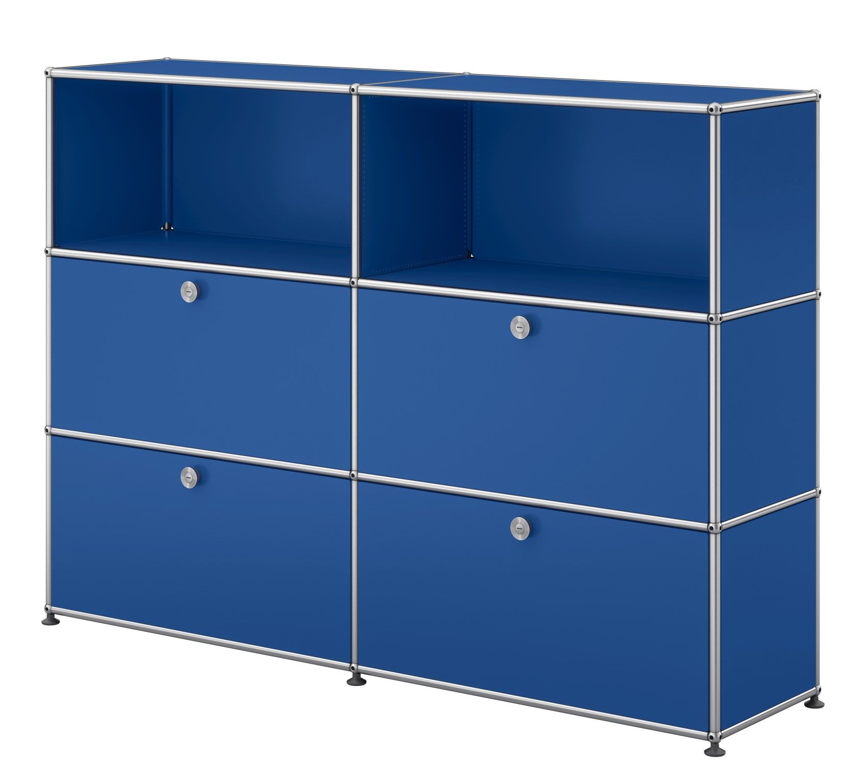 USM Haller sideboard / highboard with 4 flaps - QUICK SHIP gentian blue