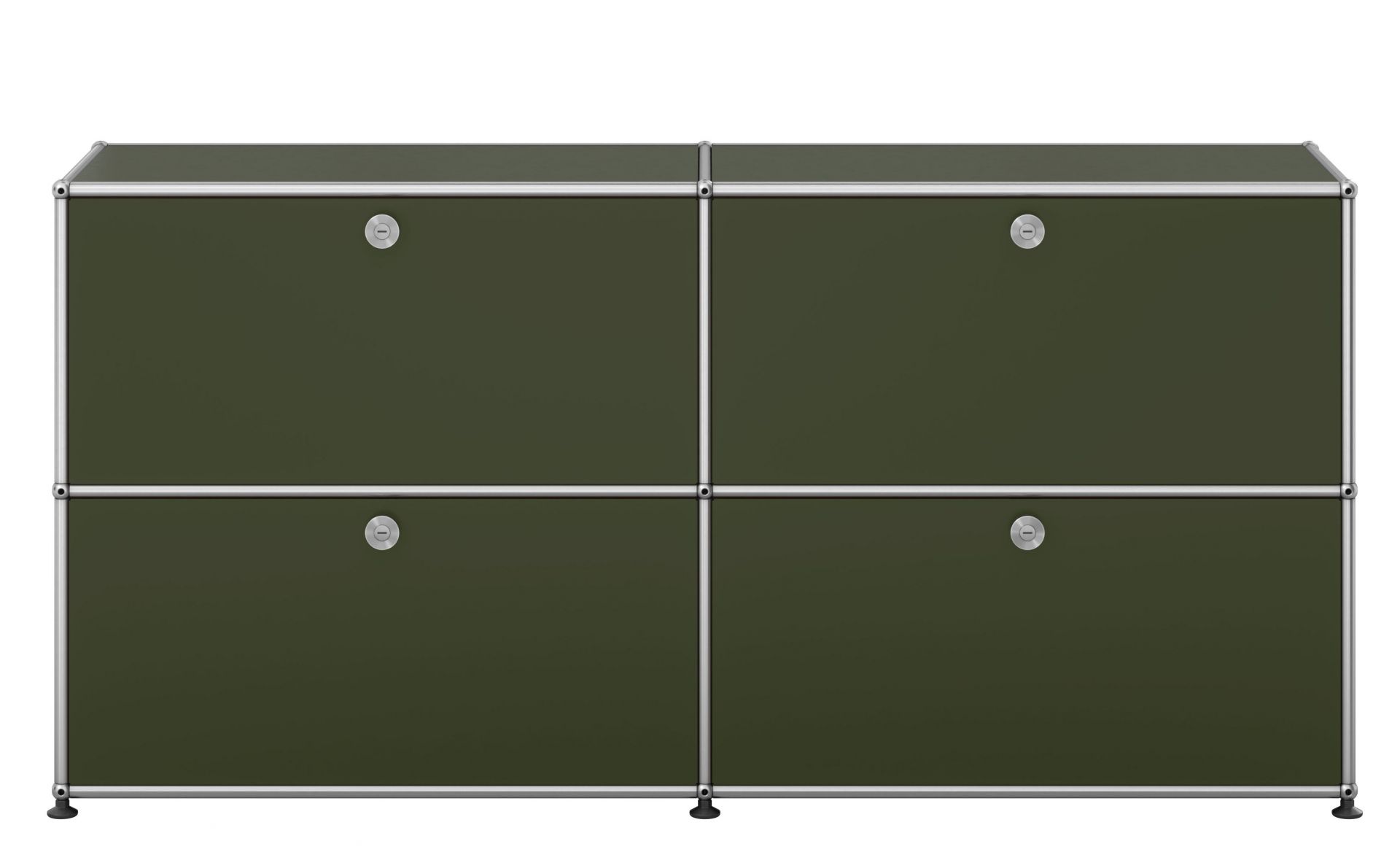 USM Haller sideboard with four hinged doors olive green NEW STANDARD COLOUR