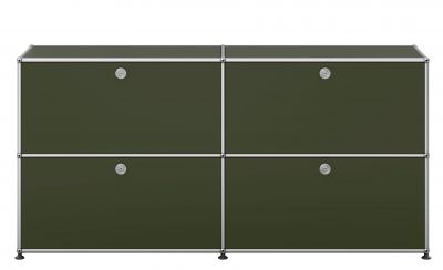 USM Haller sideboard with four hinged doors olive green NEW STANDARD COLOUR