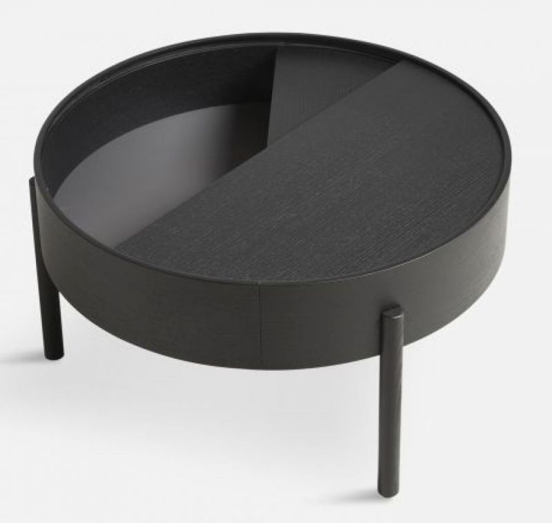 Arc coffee table Ø 66 cm BLACK Woud SINGLE PIECES